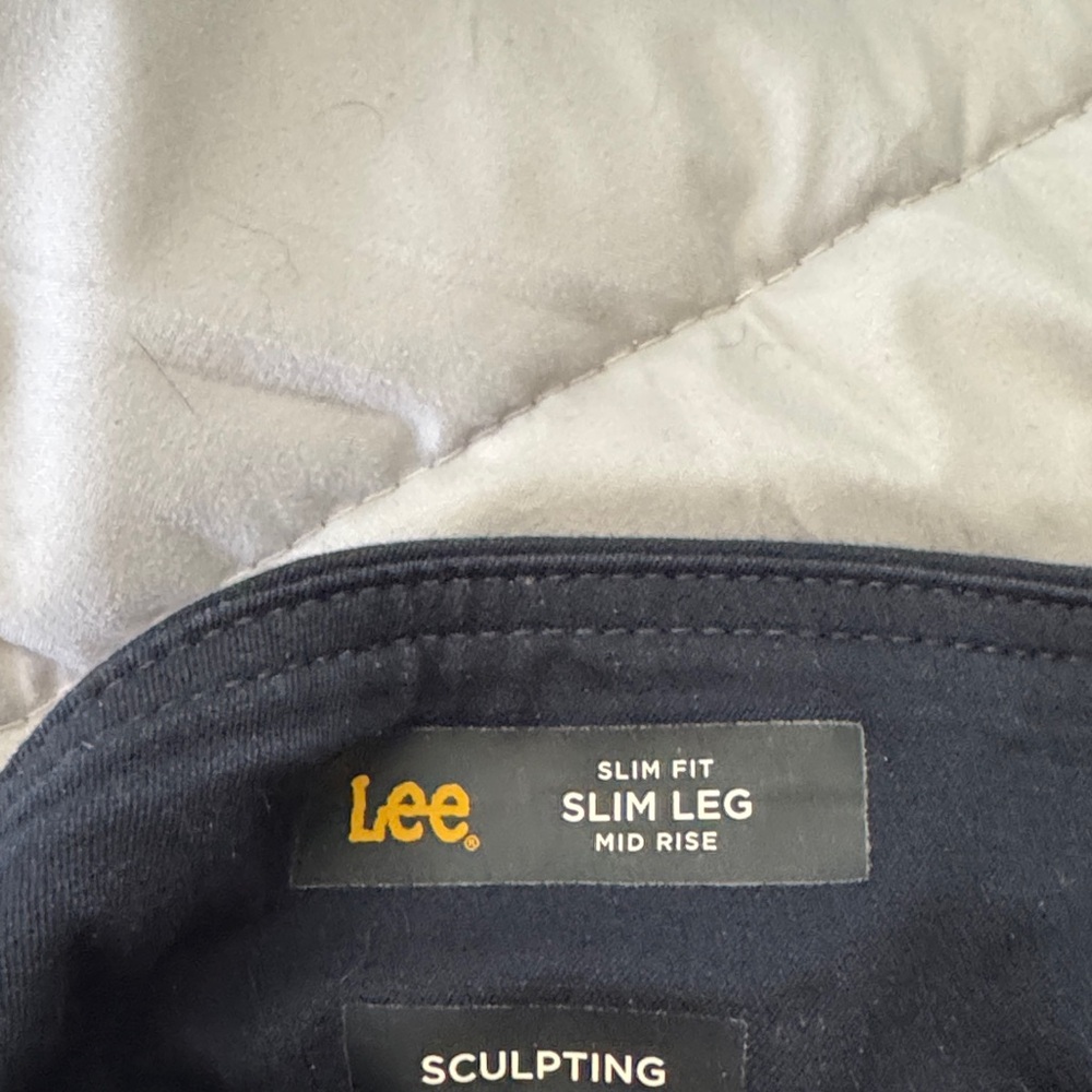 Lee Slim Fit Slim Leg Mid Rise Pants - Black